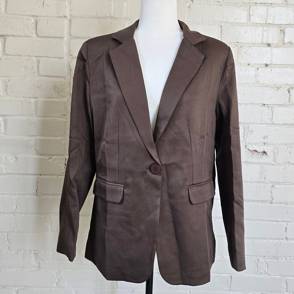 JTD Chocolate Brown Tailored Blazer┃Dark Academia Office Siren Minimalist Prep